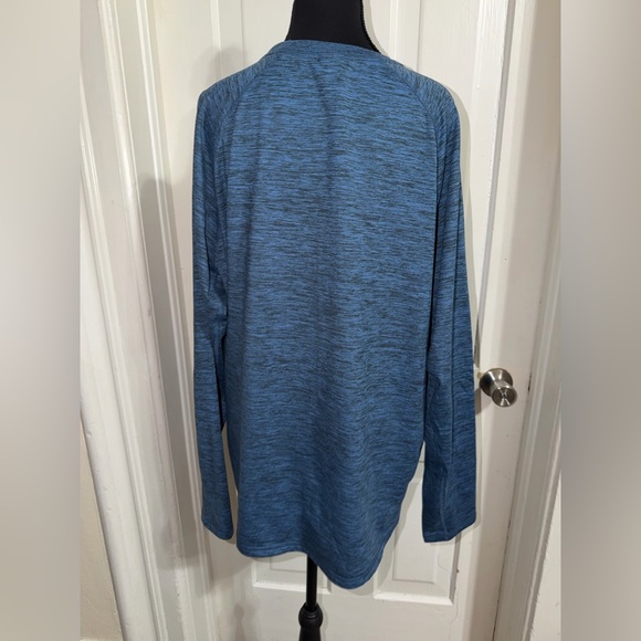 Men's XL Blue Long Sleeve shirt, top blue black‎ t shirt light weight winter - Picture 3 of 5